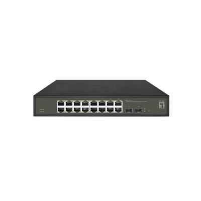 Switch Semigestionable Level One Hilbert 16p Giga + 2p Sfp Giga