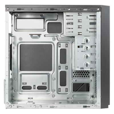 Caja Micro Atx Unyka Aero C11 Black Frontal Con Efecto Aluminio