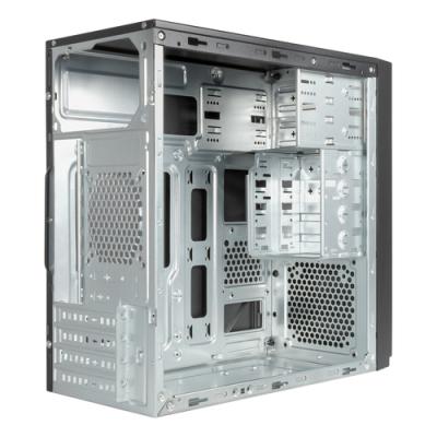 Caja Micro Atx Unyka Aero C11 Black Frontal Con Efecto Aluminio