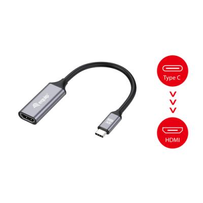 Cable Adaptador Usb-c Macho A Hdmi 2.0 4k 0,15mequip