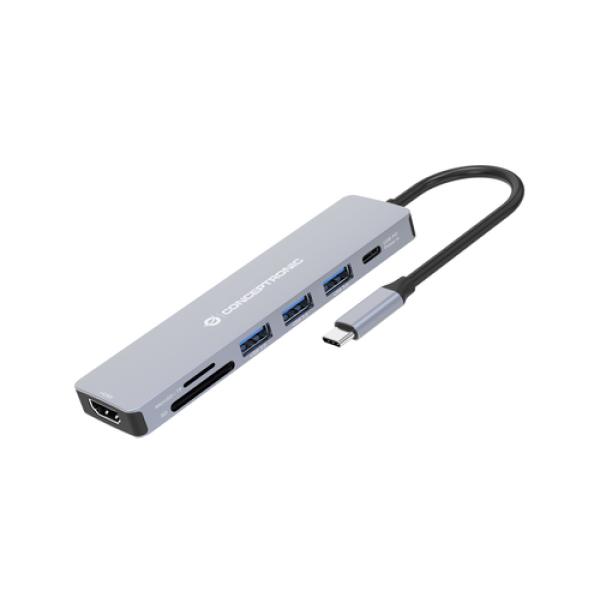 Docking Usb-c Conceptronic Donn19g 1xhdmi 3xusb-a 3.0 1xusb-c Pd 100w 1xlector Sd/microsd