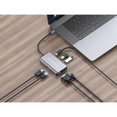 Docking Usb-c Conceptronic Donn21g Hdmi Vga Usb 3.0 Lan Gigabit