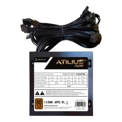 Fuente De Alimentación Unyka Atilus Atx 750w 80plus Bronze Pfc