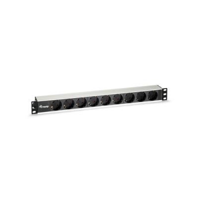 Regleta Alimentacion Aluminio Rack 19" 1u 9 Tomas