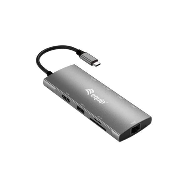 Docking Usb-c Equip 133490 A 1xhdmi 4k 1xusb-c 2xusb-a 5gb/s 1xusb-c Pd 100w 1x1gb Rj45 1xlecto De Tarjetas