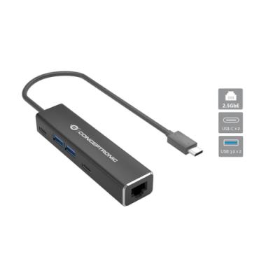 Adaptador Usb-c A Red 2.5gb Rj45 Conceptronic Con Hub Usb 3.2 2