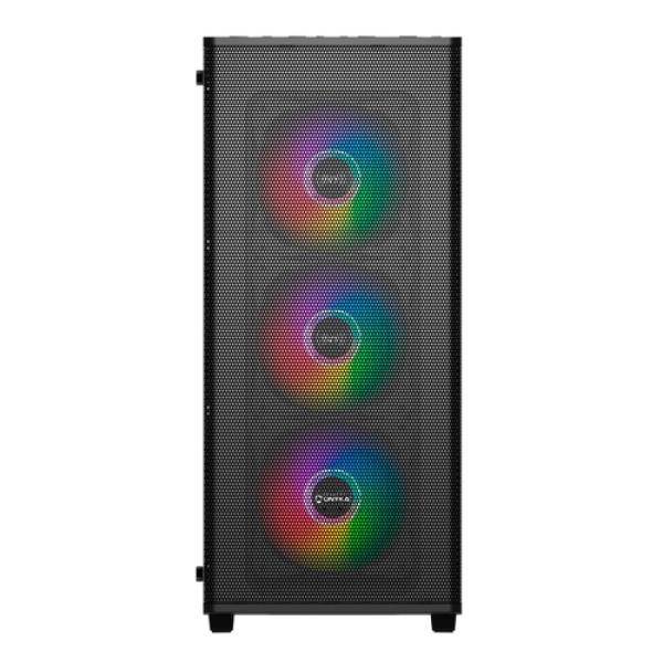 Caja Atx Semitorre Gaming Unykach Atx Uk 511303 Color Negro Panel Lateral Cristal Templado 4 Vent Argb 120mm 2xusb 3.0