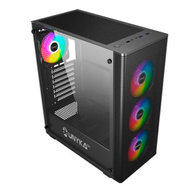 Caja Atx Semitorre Gaming Unykach Atx Uk 511303 Color Negro