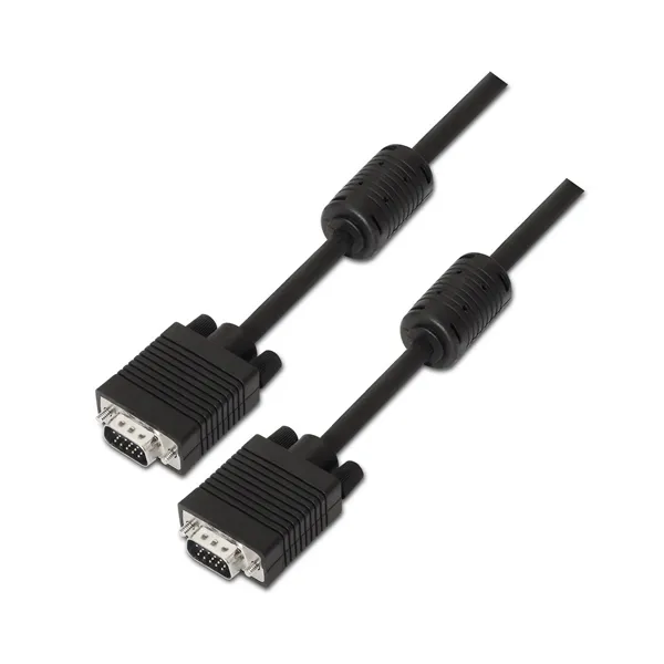 Cable SVGA Aisens A113-0071/ VGA Macho - VGA Macho/ Hasta 3W/ 10Mbps/ 1.8m/ Negro