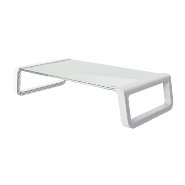 Stand De Sobremesa Para 1 Pantallas Trust Monta 25351 50x20cm Cristal Templado Pantallas Max. 10kg Color Blanco