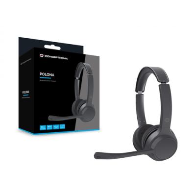 Headset Bluetooth Conceptronic Polona04b Carga Usb-c