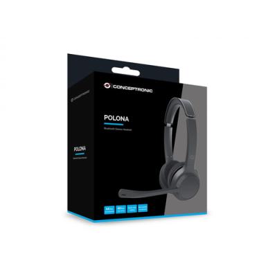 Headset Bluetooth Conceptronic Polona04b Carga Usb-c