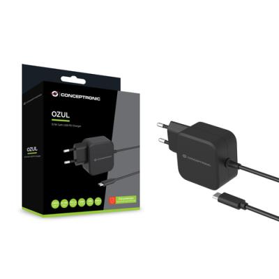 Cargador De Pared Conceptronic Ozul04be 67w Gan Pd Cable Usb-c