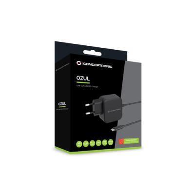 Cargador De Pared Conceptronic Ozul04be 67w Gan Pd Cable Usb-c