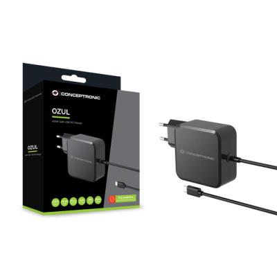 Cargador De Pared Conceptronic Ozul05be 100w Gan Pd Cable Usb-c