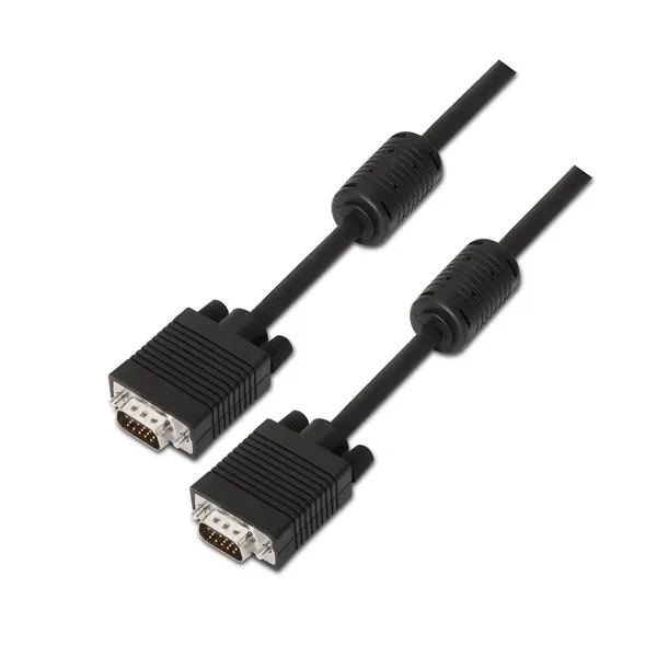 Cable SVGA Aisens A113-0075/ VGA Macho - VGA Macho/ Hasta 3W/ 10Mbps/ 15m/ Negro