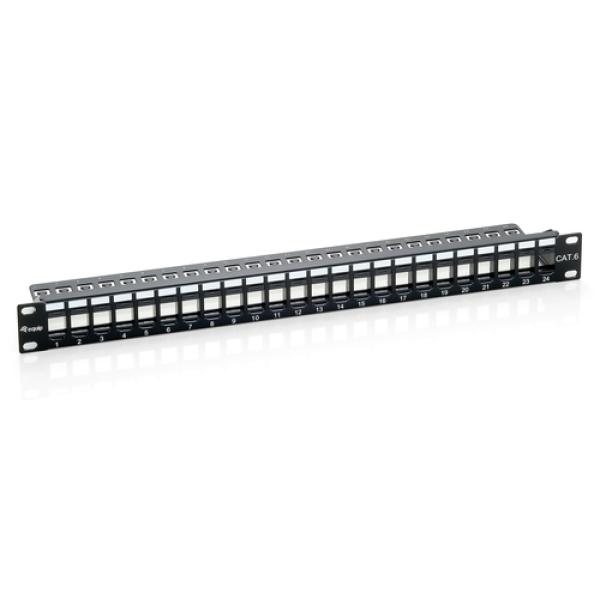 Patch Panel Vacio Cat.6 24 Puertos Keystone 1u