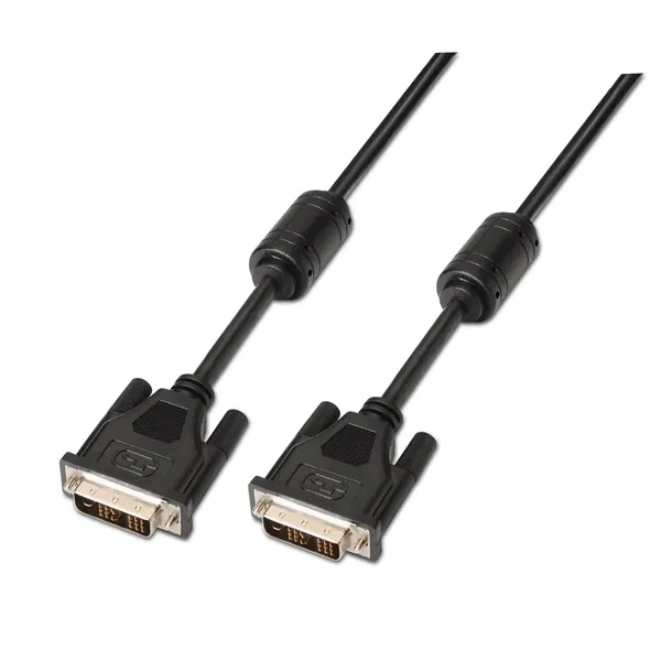 Cable DVI Aisens A117-0086/ DVI-D Macho - DVI-D Macho/ Hasta 3W/ 10Mbps/ 1.8m/ Negro