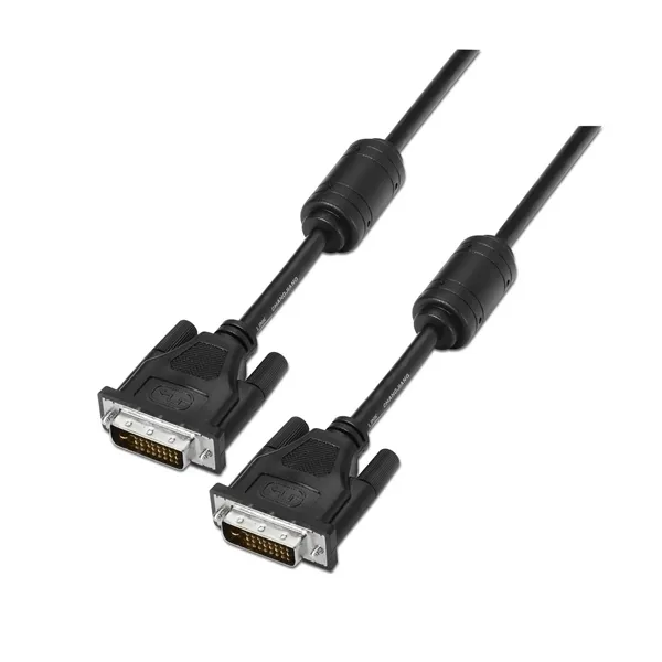 Cable DVI Aisens A117-0089/ DVI-D Macho - DVI-D Macho/ Hasta 3W/ 10Mbps/ 1.8m/ Negro