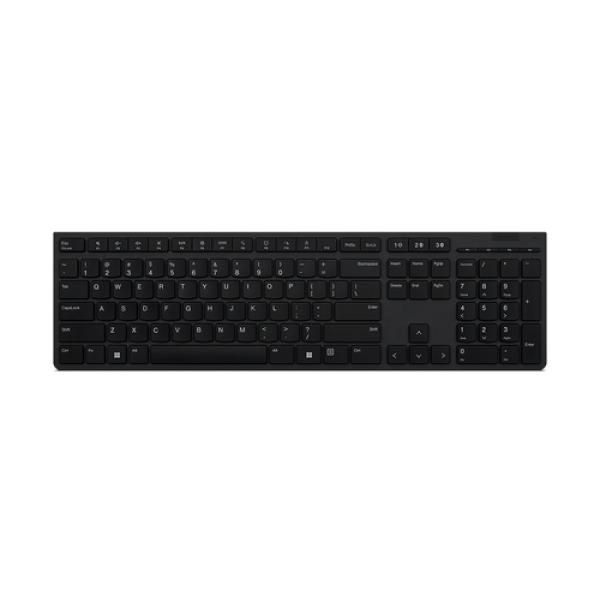 Teclado Lenovo Wireless + Bluetooth Recargable (cambie Sin Problemas Hasta 3 Dispositivos A Través D