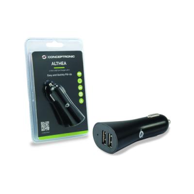 Cargador De Coche Conceptronic 5v 2x Usb Para Coche 12/24v 4.2a