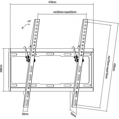 Soporte De Pared Orientable Equip Para Pantalla De 32"- 55"