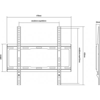 Soporte De Pared Fijo Equip Para Pantalla 32" - 55" Fijo Vesa