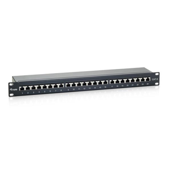 Patch Panel 24 Puertos Categoria 6 Apantallado Premium Color Negro