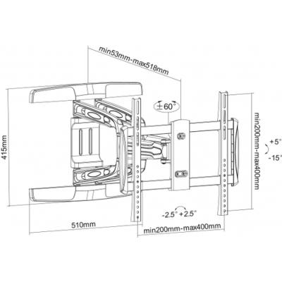 Soporte De Pared Orientable Equip Para Pantalla De 32"- 55"