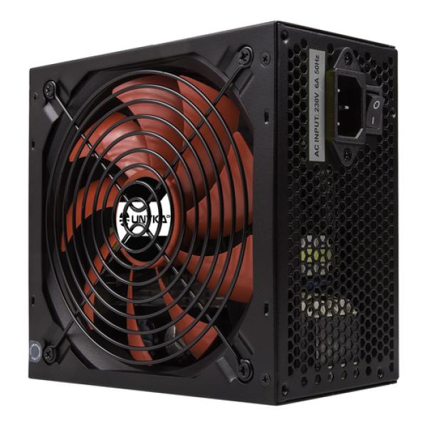 Fuente De Alimentacion Gaming Unycach Atx 52036 700w Ppfc Ventilador Rojo 140mm Ultra Silencioso Ind