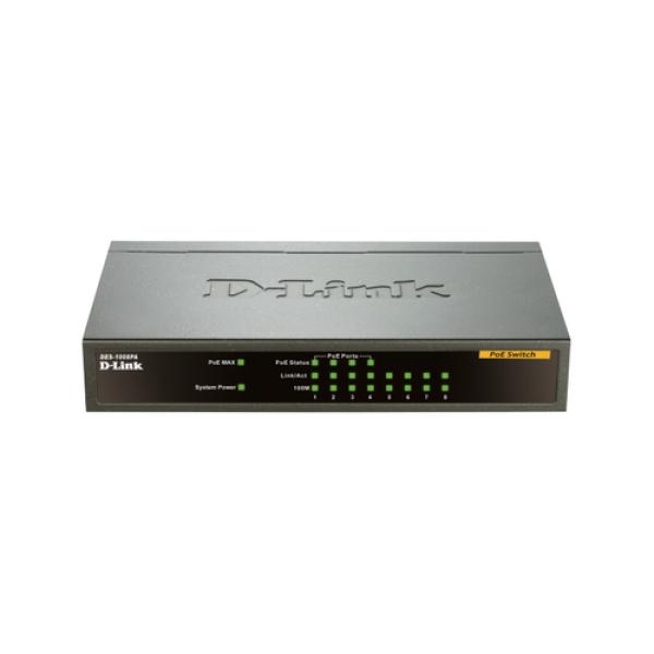 Switch No Gestionable D-link Des-1008pa 8p Ethernet Con 4p Poe (52w) Sobremesa No Rack