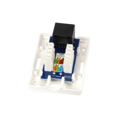 Roseta De Superficie Categoria 5e 1 Hembra Rj45 Color Blanco