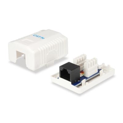 Roseta De Superficie Categoria 5e 1 Hembra Rj45 Color Blanco