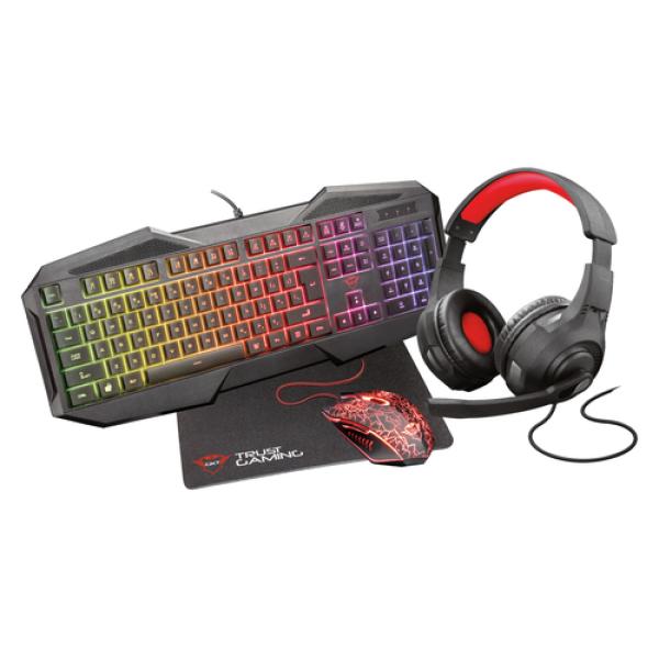 Bundle Trust Gaming Gxt 1180rw Tec. Gxt 830-rw + Rat Gxt-105 + Aur Gxt 307 + Alfombrilla 23148