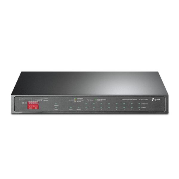 Switch Semigestionable Tp-link Sg1210mp 9p De Los Cuales 8p Giga Poe/poe+ 1p Giga Sfp Rj45 Alimentacion Poe 123w Rack 19" 1u