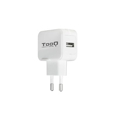 Cargador de Pared TooQ TQWC-1S01WT/ 1xUSB/ 12W/ Blanco