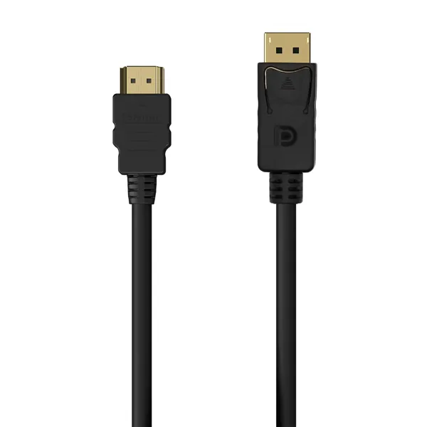 Cable Conversor Aisens A125-0551/ DisplayPort Macho - HDMI Macho/ Hasta 5W/ 2300Mbps/ 1.5m/ Negro