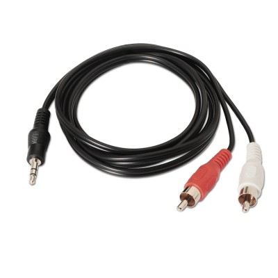 Cable Estéreo Aisens A128-0148/ Jack 3.5 Macho - 2x RCA Macho/