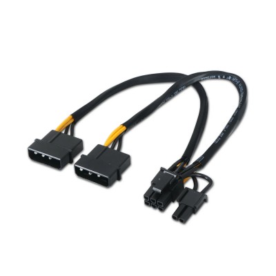 Cable Alimentación Tarjeta Gráfica Aisens A131-0165/ 2x Molex