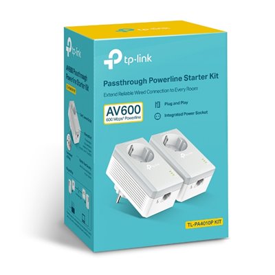 Adaptador Powerline TP-Link TL-PA4010P KIT 600Mbps/ Alcance