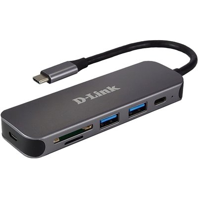 D-link dub-2325 5-in-1 usb-c hub card reader