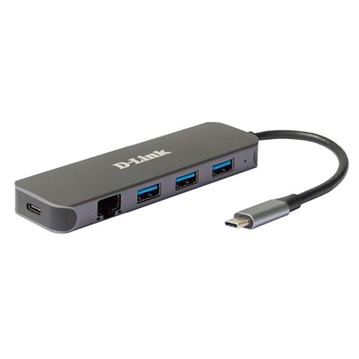 D-link dub-2334 5-in-1 usb-c hub gbe/pd