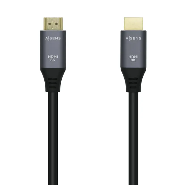 Cable HDMI 2.1 8K Aisens A150-0426/ HDMI Macho - HDMI Macho/ 1m/ Gris Negro