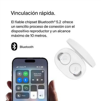 Belkin auriculares True Wireless SoundForm Bolt Blancos