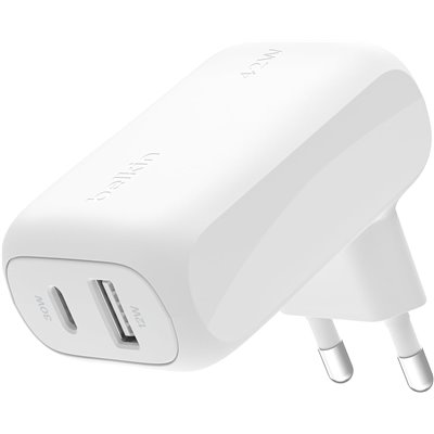 Belkin BoostCharge Cargador de Pared con Dos Puertos de 42 W