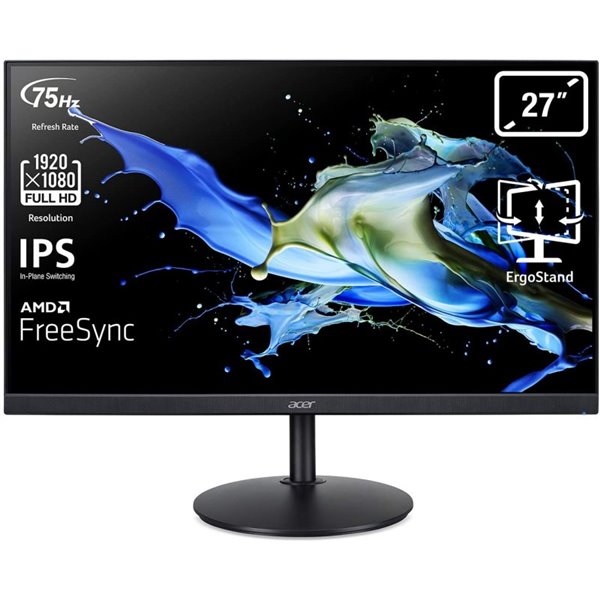 Acer CB272 27" ZeroFrame LED HDR FreeSync IPS 1Ms 75Hz FreeSync VGA/HDMI/DP/Altavoces/Pivotable