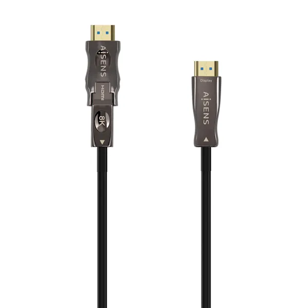 Cable HDMI 2.1 AOC 8K Desmontable Aisens A153-0645/ HDMI Macho / D Macho - HDMI Macho/ 20m/ Negro