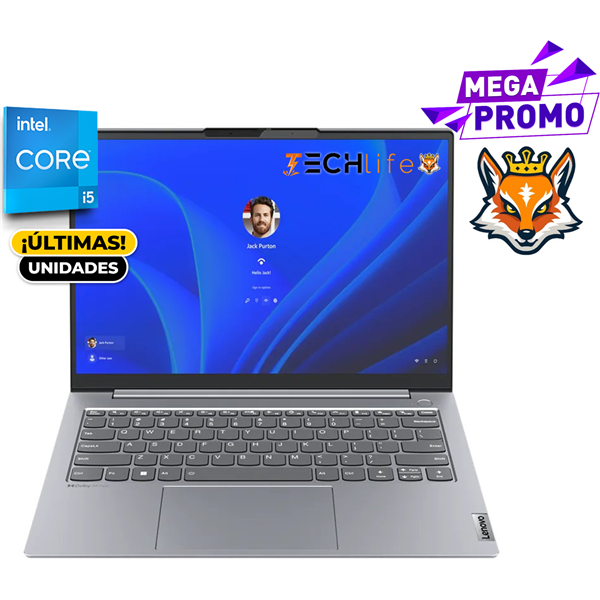 Lenovo ThinkBook 14 G4+ IAP - Intel Core i5-1235u 8GB 256GB SSD 14" FHD W11Pro Arctic Grey Aluminio