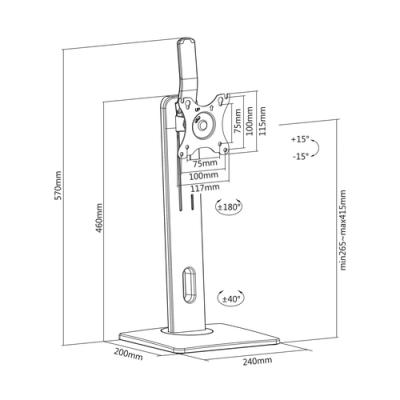 Soporte para Monitor Aisens DT32TSR-063/ hasta 7kg