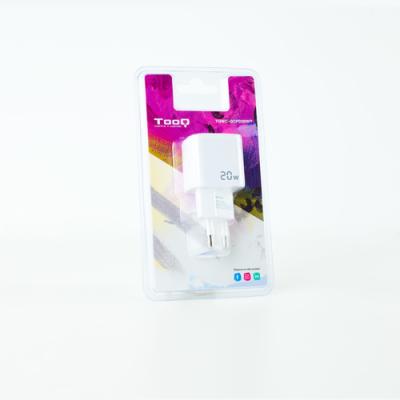 Cargador de Pared TooQ TQWC-QCPD20WT/ 1xUSB-Tipo C/ 1x USB/